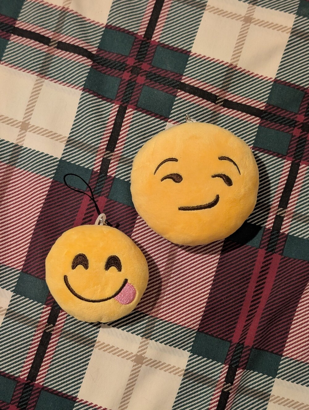 Yellow Emoji Plush Duo Toy 😋😏
